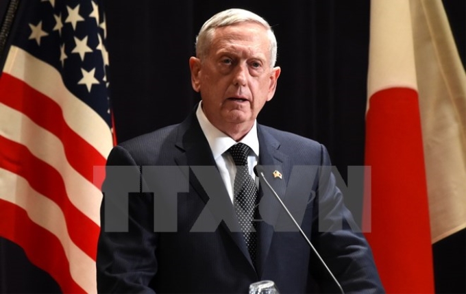 Bộ trưởng Quốc phòng Mỹ Jim Mattis. (Nguồn: AFP/TTXVN)