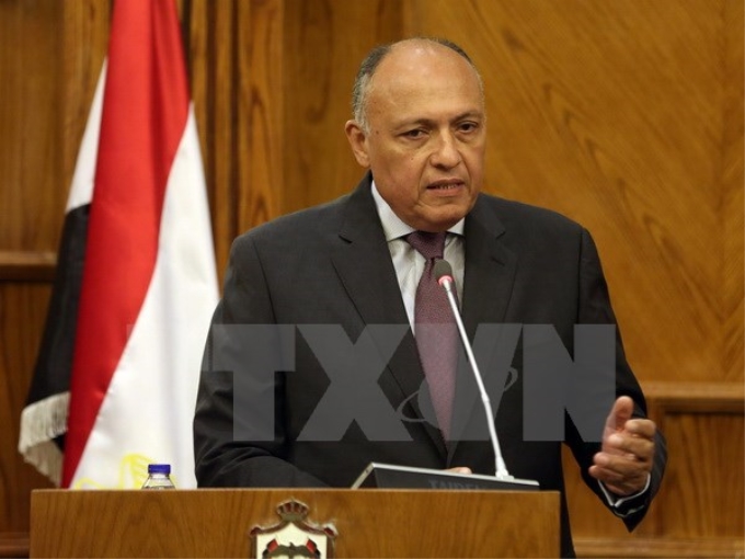 Ngoại trưởng Ai Cập Sameh Shoukry. (Ảnh: AFP/TTXVN)