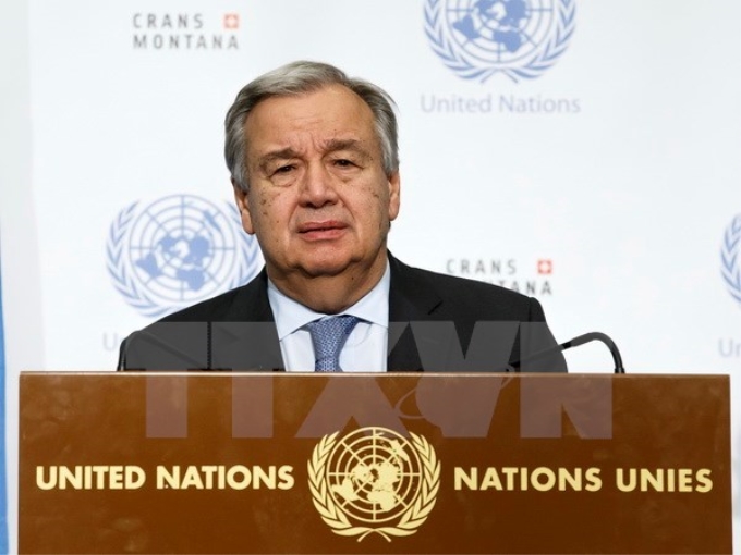 Tổng Thư ký Liên hợp quốc Antonio Guterres. (Nguồn: EPA/TTXVN)