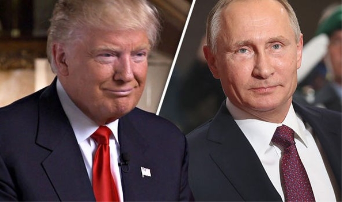 Tổng thống Mỹ Donald Trump (trái) và Tổng thống Nga Vladimir Putin. (Nguồn: Getty)