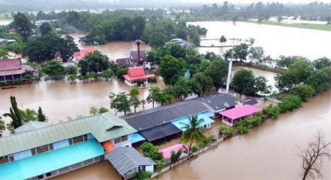 Mưa lũ gây ngập lụt tại Thái Lan. (Nguồn: Phuket News)