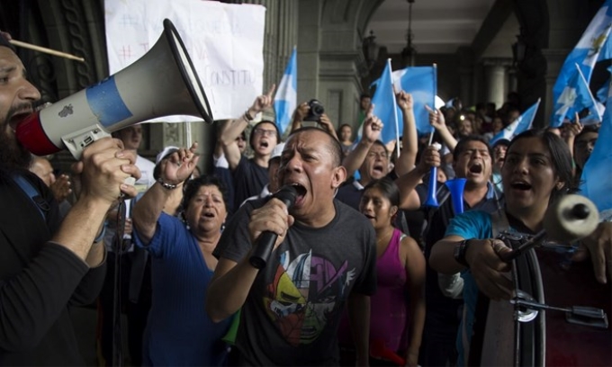 Những người biểu tình ở Guatemala. (Nguồn: AP)