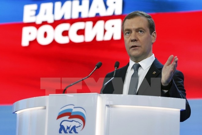 Thủ tướng Nga Dmitry Medvedev. (Nguồn: AFP/TTXVN)