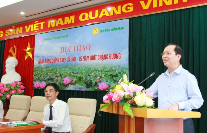 Ông Đào Minh Tú - Phó Thống đốc Ngân hàng Nhà nước phải biểu tại Hội thảo. Ảnh: VGP/Huy Thắng