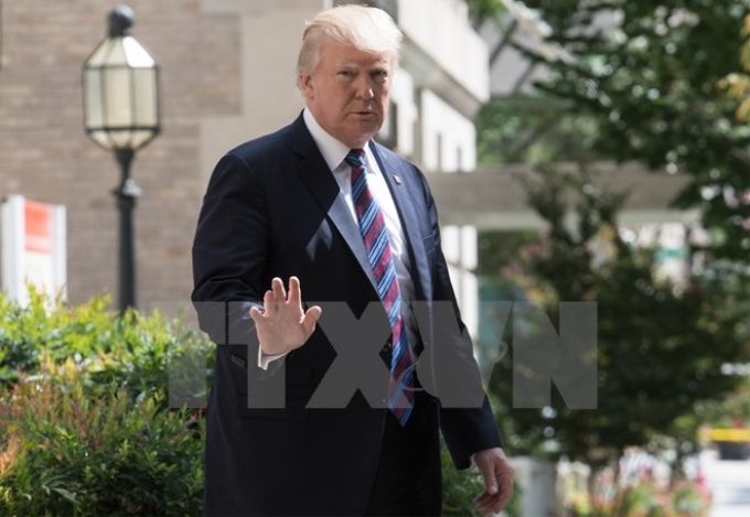 Tổng thống Mỹ Donald Trump tại thủ đô Washington ngày 3/9. (Nguồn: AFP/TTXVN)