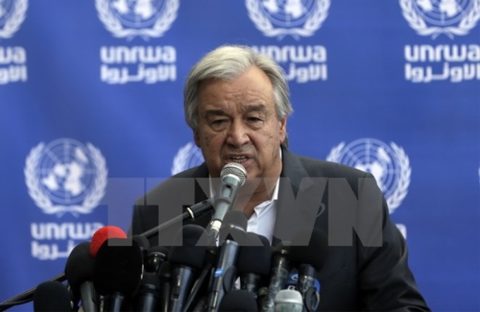 Tổng thư ký Antonio Guterres. (Nguồn: AFP/TTXVN)