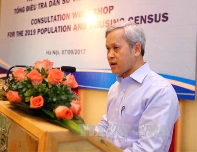 Ông Nguyễn Bích Lâm, Tổng cục trưởng Tổng cục Thống kê phát biểu. Ảnh: Danh Lam/TTXVN