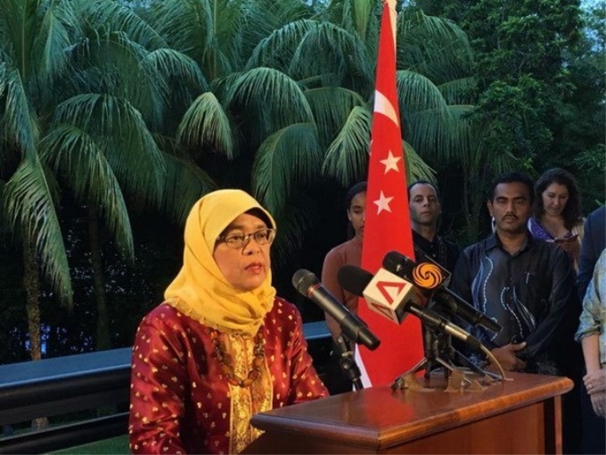 Bà Halimah Yacob. (Nguồn: Yahoo News Singapore/TTXVN)