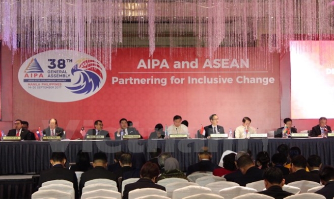 Quang cảnh phiên họp thứ hai (ngày 19/9) Đại hội đồng AIPA-38 tại Manila, Philippines. (Ảnh: Việt Dũng/Vietnam+)