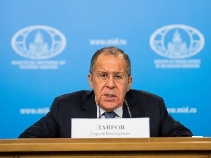 Ngoại trưởng Nga Sergei Lavrov trong cuộc họp báo tại Moskva ngày 15/1. (Nguồn: THX/TTXVN)