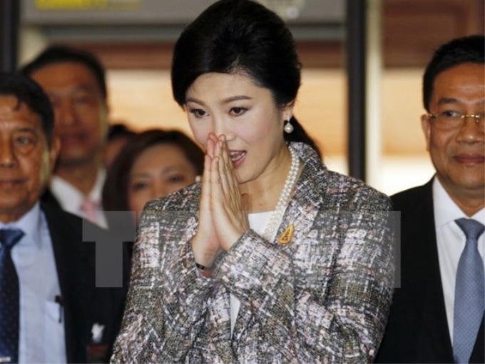 Cựu Thủ tướng Thái Lan Yingluck Shinawatra tại thủ đô Bangkok ngày 22/1/2015. (Nguồn: Reuters/TTXVN)