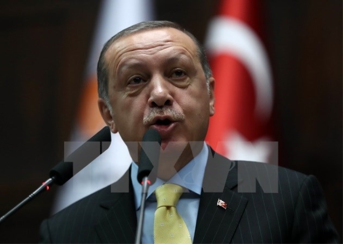 Tổng thống Thổ Nhĩ Kỳ Recep Tayyip Erdogan. (Nguồn: AFP/TTXVN)