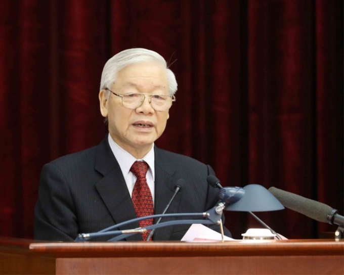 Tổng Bí thư Nguyễn Phú Trọng phát biểu khai mạc Hội nghị Ban Chấp hành Trung ương Đảng lần thứ 8, khóa XII