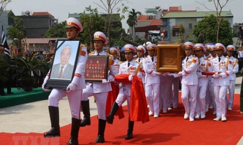 Lễ an táng nguyên Tổng Bí thư Đỗ Mười tại quê nhà Thanh Trì