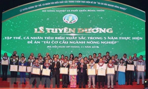 Tuyên dương 138 cá nhân, đơn vị xuất sắc trong tái cơ cấu nông nghiệp