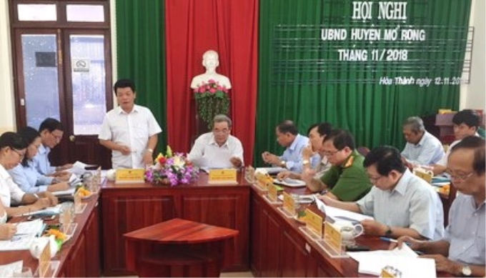 Chủ tịch Nguyễn Nam Hưng phát biểu tại hội nghị.
