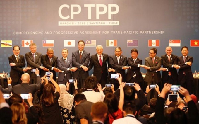 Đại diện 11 nước thành viên ký kết CPTPP tại Chile vào tháng 3/2018. (Nguồn: Reuters)