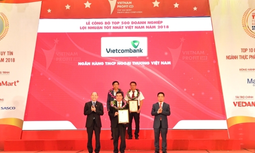 Vietcombank là một trong TOP 10 doanh nghiệp lợi nhuận tốt nhất Việt Nam năm 2018