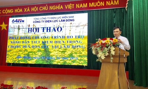 Phát động chương trình hỗ trợ nông dân tiết kiệm điện trong chong đèn hoa Cúc tại Lâm Đồng