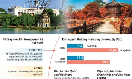 [Infographics] Quan hệ Việt Nam-Hàn Quốc phát triển mạnh mẽ