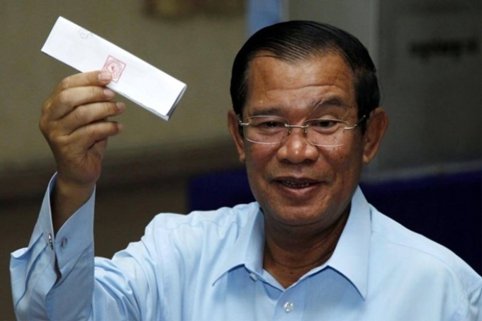 Đảng Nhân dân Campuchia (CPP) cầm quyền của Thủ tướng Hun Sen giành thắng lợi tuyệt đối. (Nguồn: EPA)