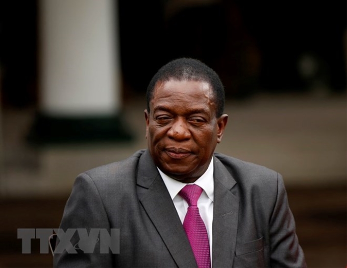 Tổng thống Zimbabwe Emmerson Mnangagwa. (Nguồn: THX/TTXVN)