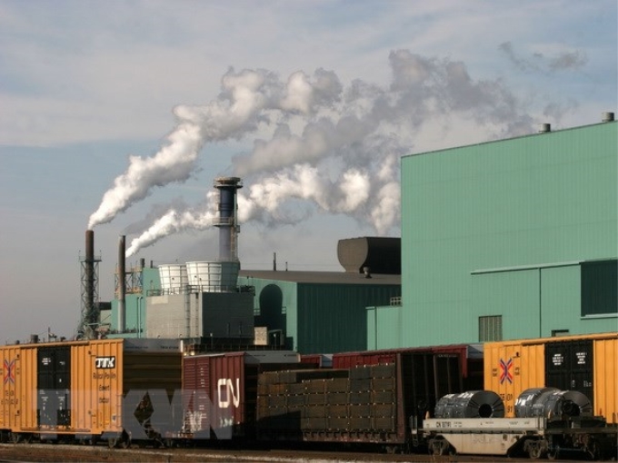 Một nhà máy sản xuất thép tại Hamilton, Ontario, Canada. (Nguồn: AFP/TTXVN)