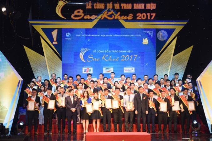 Các giải pháp, ứng dụng được vinh danh tại Sao Khuê 2017. (Ảnh: ​VINASA)