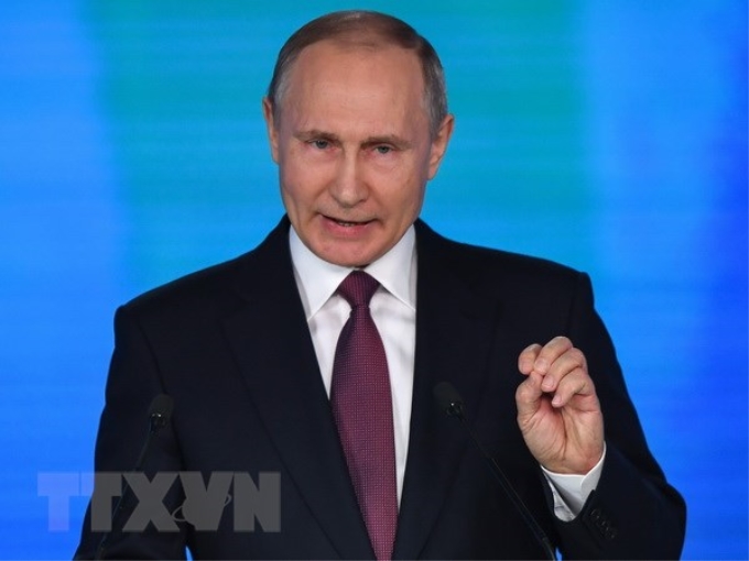 Tổng thống Nga Vladimir Putin. (Nguồn: AFP/TTXVN)