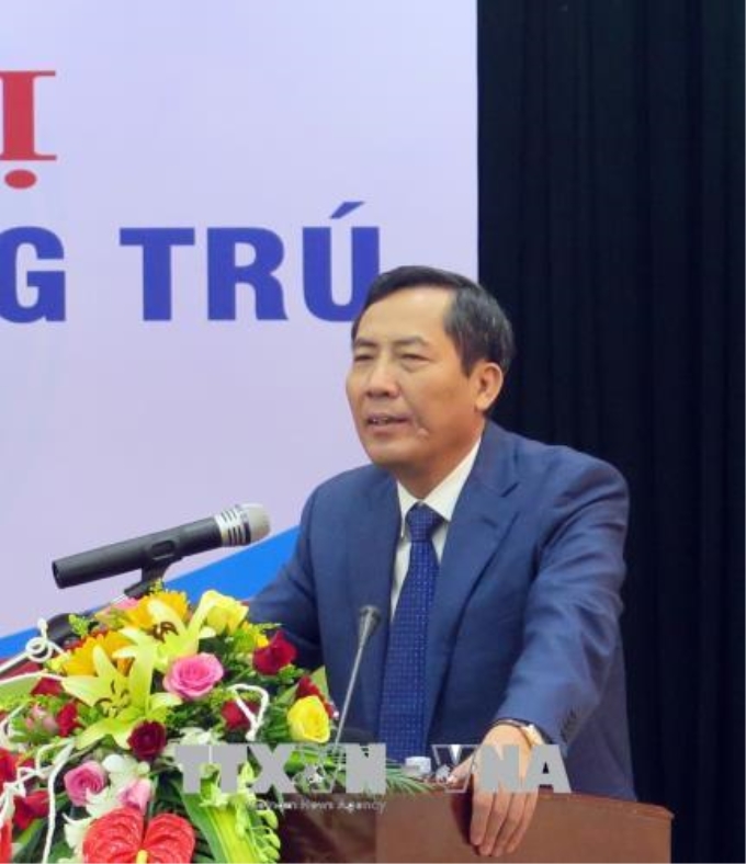 Tổng Biên tập Báo Nhân Dân Thuận Hữu phát biểu tại Hội nghị. Ảnh: Nguyễn Sơn - TTXVN