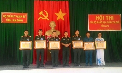 Bộ Chỉ huy Quân sự tỉnh Lâm Đồng: Hội thi cán bộ giảng dạy chính trị giỏi năm 2018