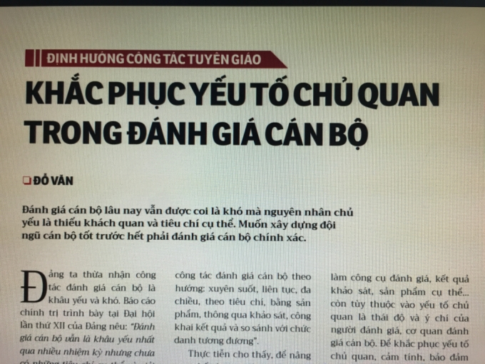 Các bài viết trên tạp chí Tuyên giáo cần cân đối tính hàn lâm, lý luận với các vấn đề thực tiễn.