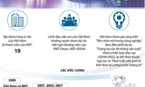 [Infographics] Các dấu mốc chính trong quan hệ Việt Nam và WEF