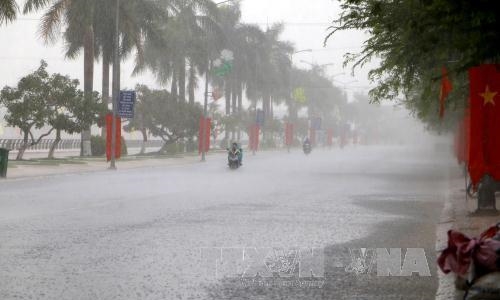Khu vực Hà Nội có mưa rất to và dông vào ngày 14/9