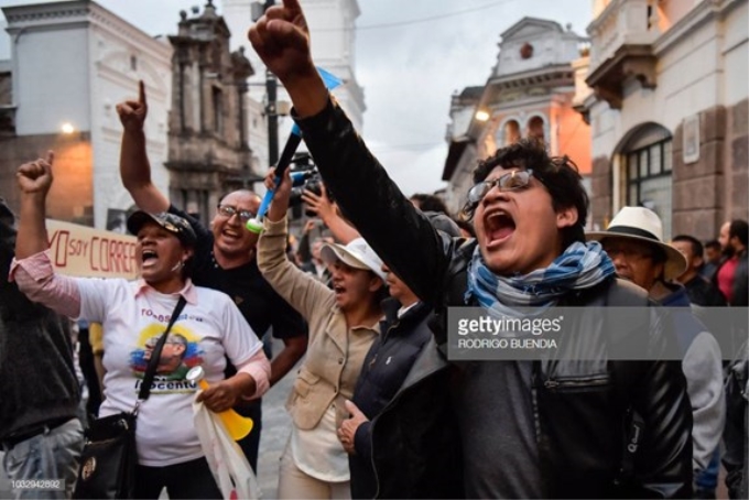 Kinh tế khó khăn khiến nhiều cuộc biểu tình nổ ra ở Ecuador. (Ảnh: Getty Images)