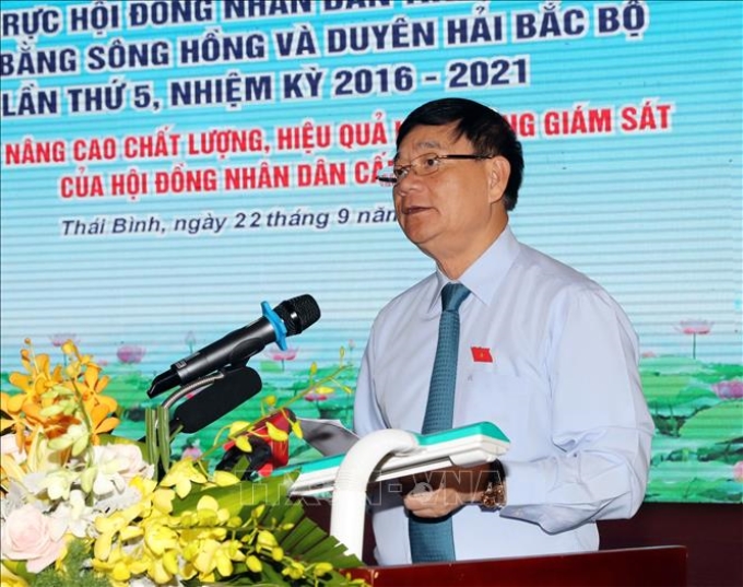 Ông Trần Văn Túy, Ủy viên Trung ương Đảng, Phó Trưởng Ban Tổ chức Trung ương, Trưởng Ban Công tác đại biểu phát biểu. Ảnh: Trọng Đức/TTXVN