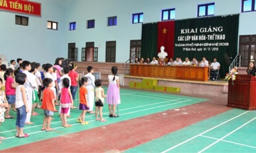 Thành phố Ninh Bình khai giảng các lớp văn hóa - thể thao hè 2018