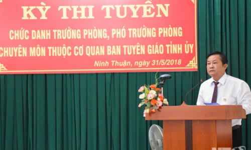 Ban Tuyên giáo Tỉnh ủy Ninh Thuận: Tổ chức kỳ thi tuyển chức danh trưởng, phó phòng chuyên môn