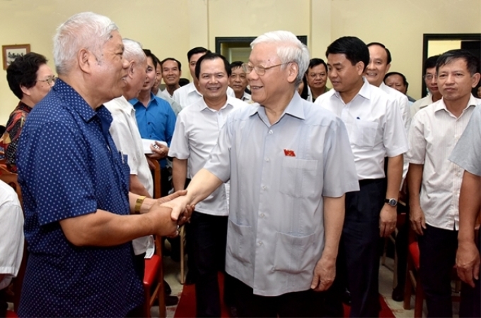 Tổng Bí thư, Chủ tịch nước Nguyễn Phú Trọng tiếp xúc cử tri quận Tây Hồ (Hà Nội)