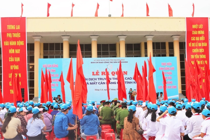 Lễ ra quân Chiến dịch truyền thông cao điểm về giới và mất cân bằng giới tính khi sinh tỉnh Quảng Ninh năm 2019.