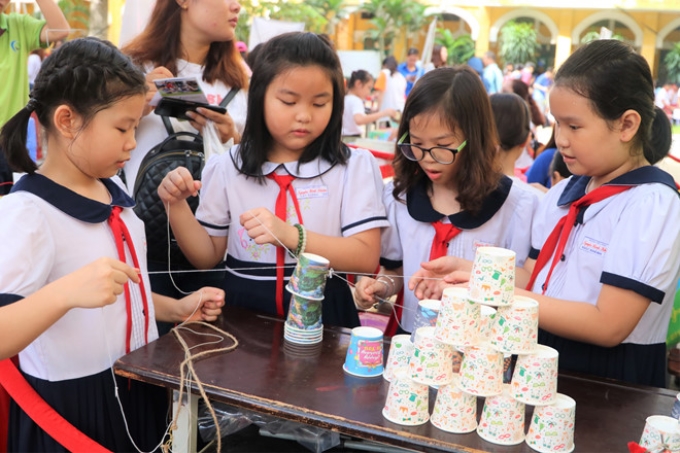 Học sinh tham gia các hoạt động kỹ năng do Thành đoàn TP.Hồ Chí Minh tổ chức.