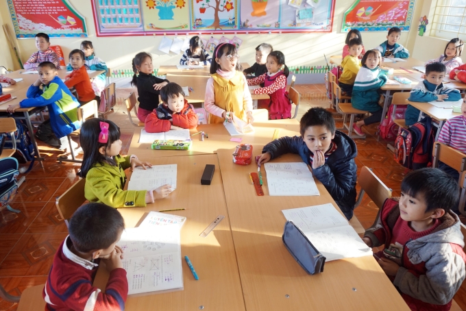 Lớp học theo Mô hình VNEN tại huyện Bắc Hà (Lào Cai).