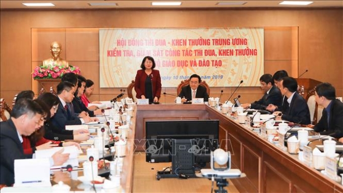 Phó Chủ tịch nước Đặng Thị Ngọc Thịnh phát biểu tại buổi làm việc. Ảnh: TTXVN