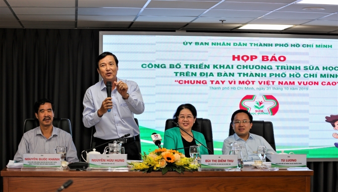 Họp báo công bố triển khai chương trình "Sữa học đường" trên địa bàn TP.HCM với chủ đề "Chung tay vì một Việt Nam vươn cao"