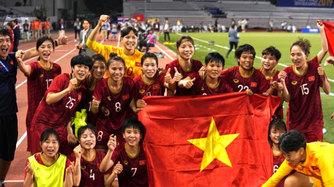 Đội tuyển bóng đá nữ Việt Nam giành Huy chương Vàng SEA Games 30.