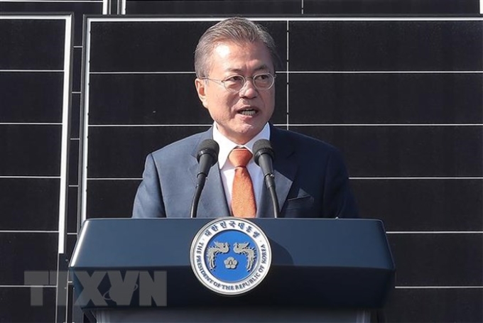 Tổng thống Hàn Quốc Moon Jae-in. (Nguồn: Yonhap/TTXVN)