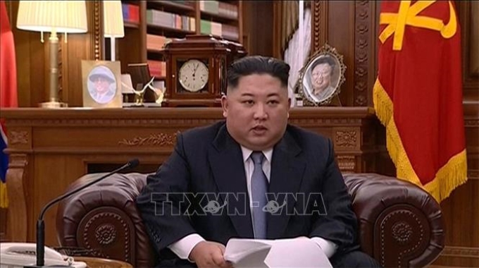 Nhà lãnh đạo Triều Tiên Kim Jong-un. Ảnh: AP/TTXVN