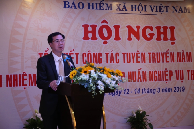 Phó Tổng Giám đốc BHXH Việt Nam Đào Việt Ánh phát biểu tại hội nghị