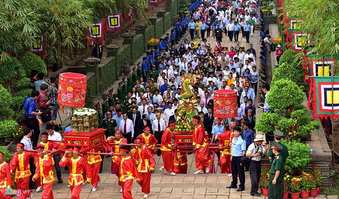 Lễ Giỗ tổ Hùng Vương tại Khu Công viên Lịch sử - Văn hóa Dân tộc (TP Hồ Chí Minh).