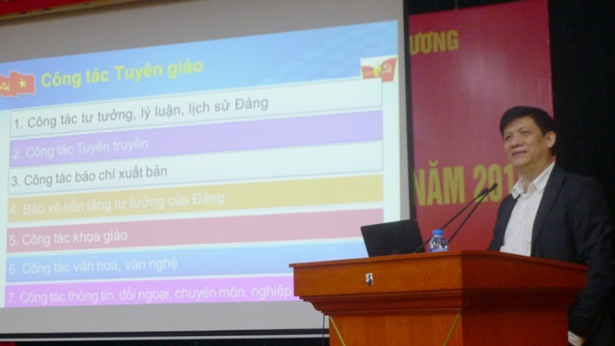 Đồng chí Nguyễn Thanh Long khẳng định, nguyên tắc của công tác tư tưởng gồm có: tính Đảng, tính khoa học, tính thống nhất giữa lý luận và thực tiễn